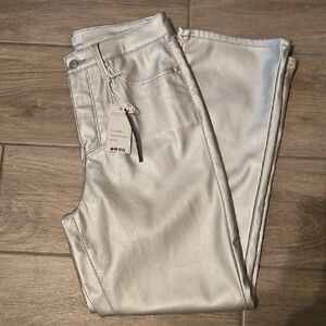 Elegant Silver Women's Straight Leg Jeans